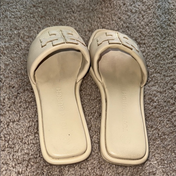 Tory Burch Cream Slide Sandals - Picture 6 of 10